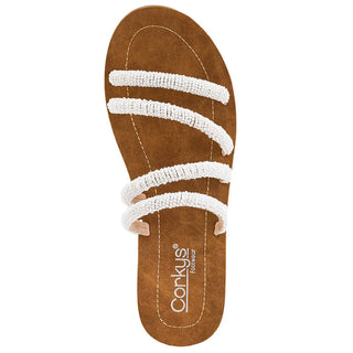 Corky’s Ivory Multi Striptease Sandal