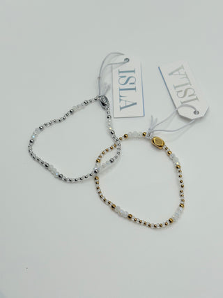 Isla "Coastal Crystals" Bracelet Riviera - White Cap