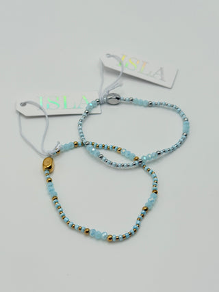 Isla "Coastal Crystals" Bracelet Riviera - Blue Sky