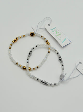 Isla "Coastal Crystals" Bracelet Amalfi - White Cap