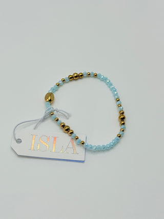 Isla "Coastal Crystals" Bracelet Amalfi - Blue Sky