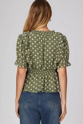 Everly Dot Blouse