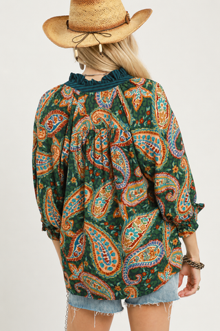 Umgee Painted Paisley Top