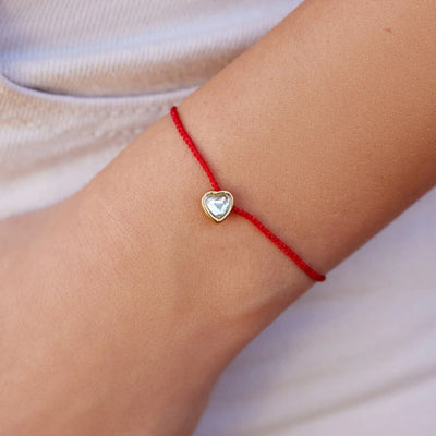 Pura Vida Heart Bead Gold Dainty Bracelet