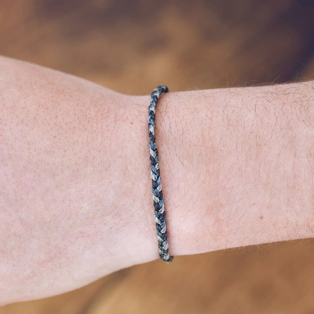 Pura Vida Steel Mini Braided Bracelet