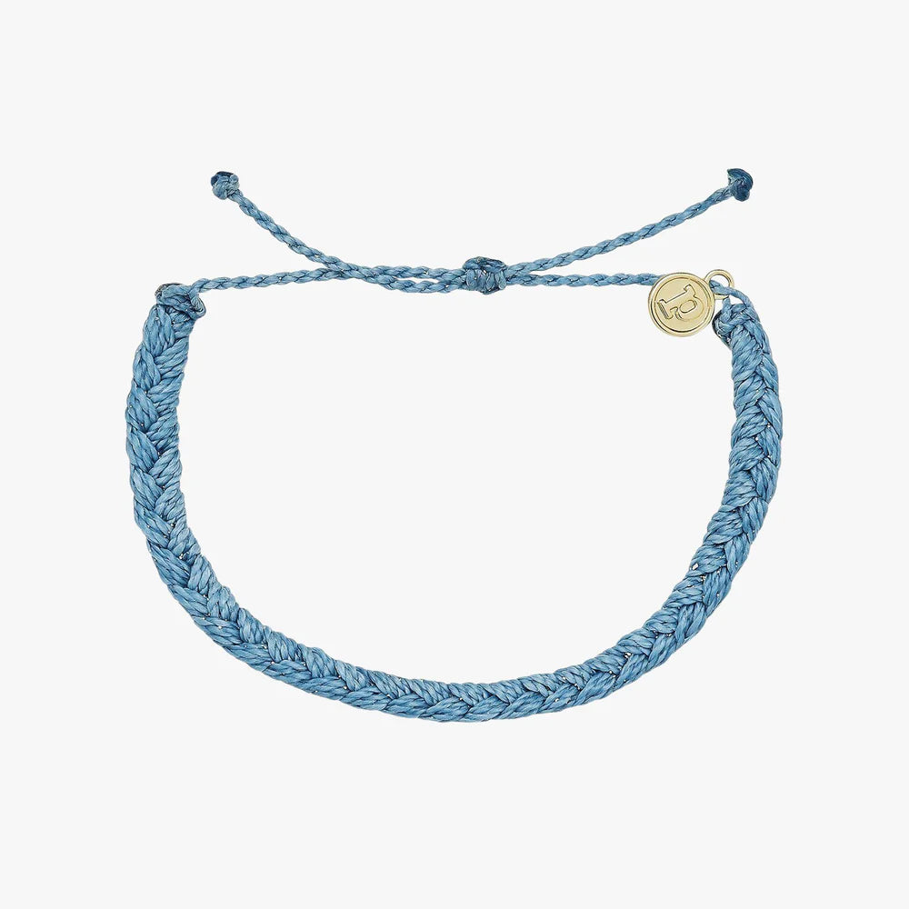Pura Vida Sky Blue Solid Braided Bracelet