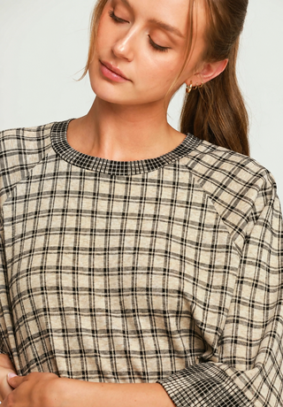 Umgee Fireside Plaid Top