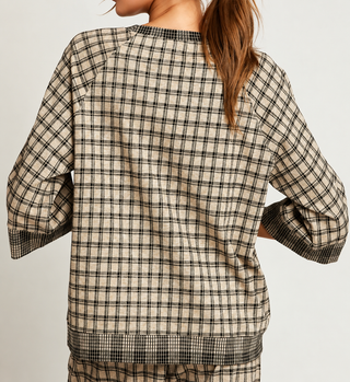 Umgee Fireside Plaid Top