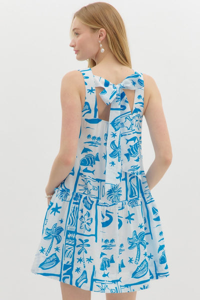 Entro Resort Print Mini Dress