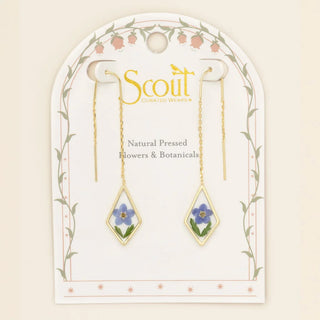 Pressed Flower Thread Earring