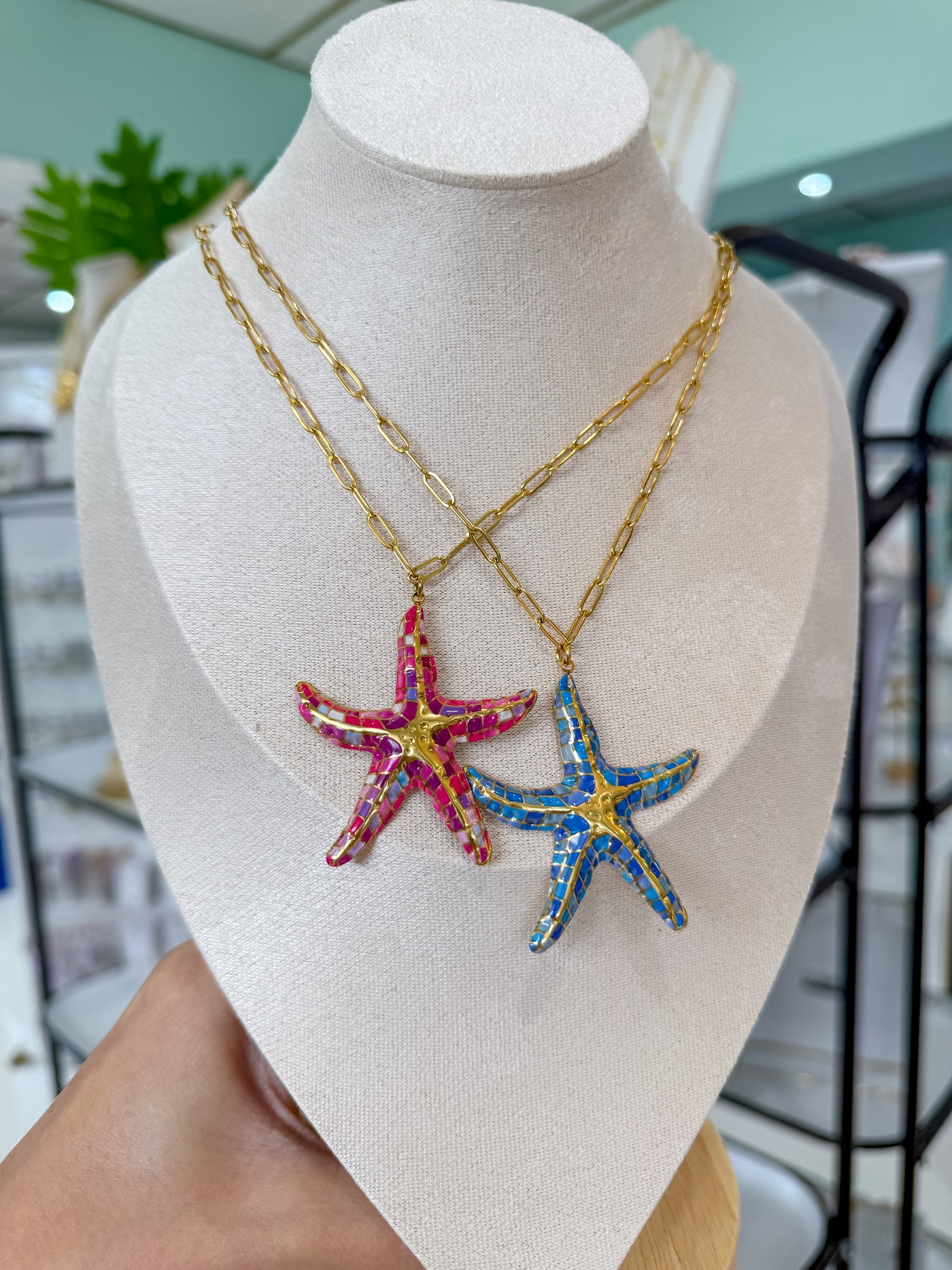 Starfish Paperclip Necklace