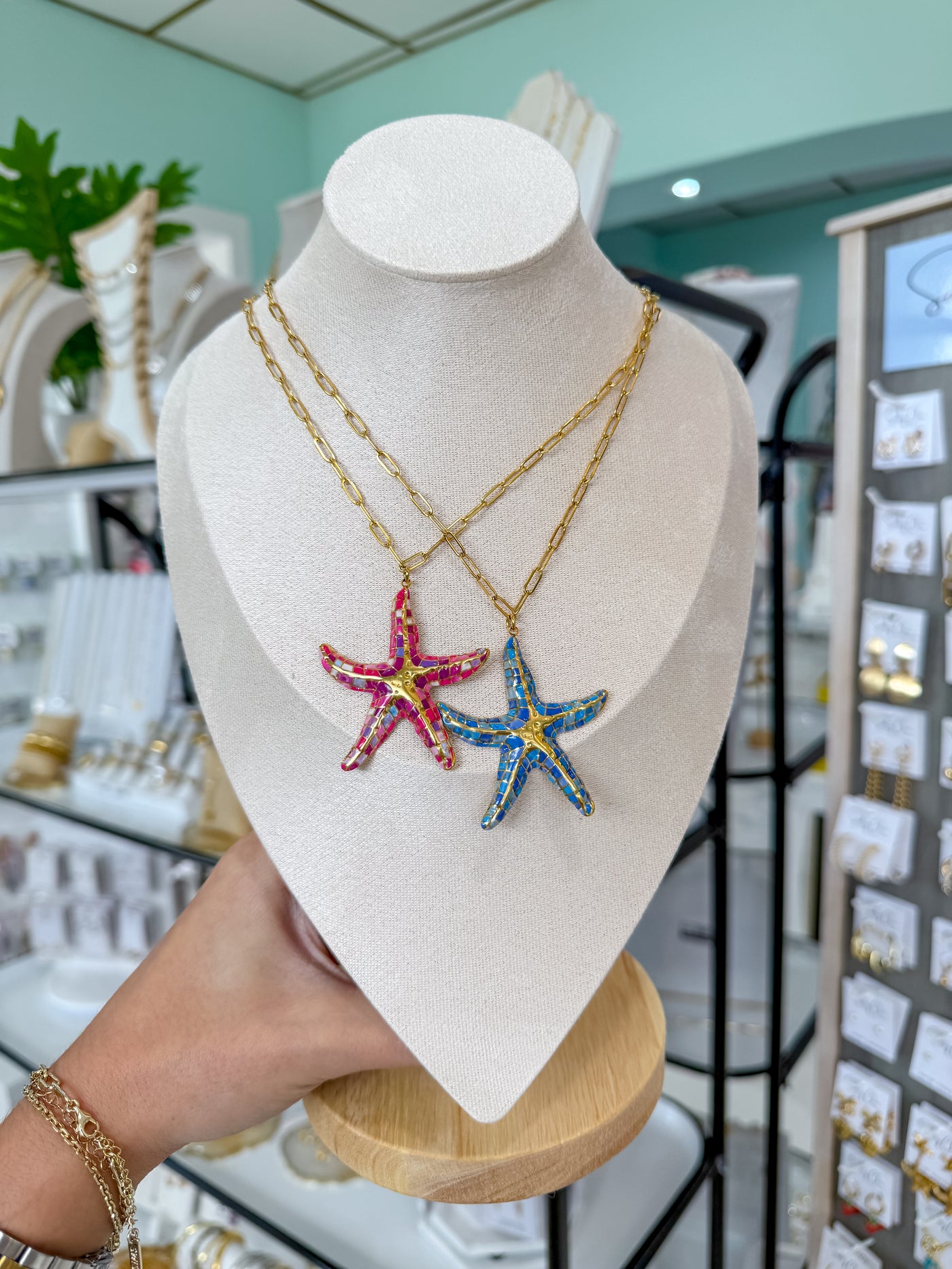 Starfish Paperclip Necklace
