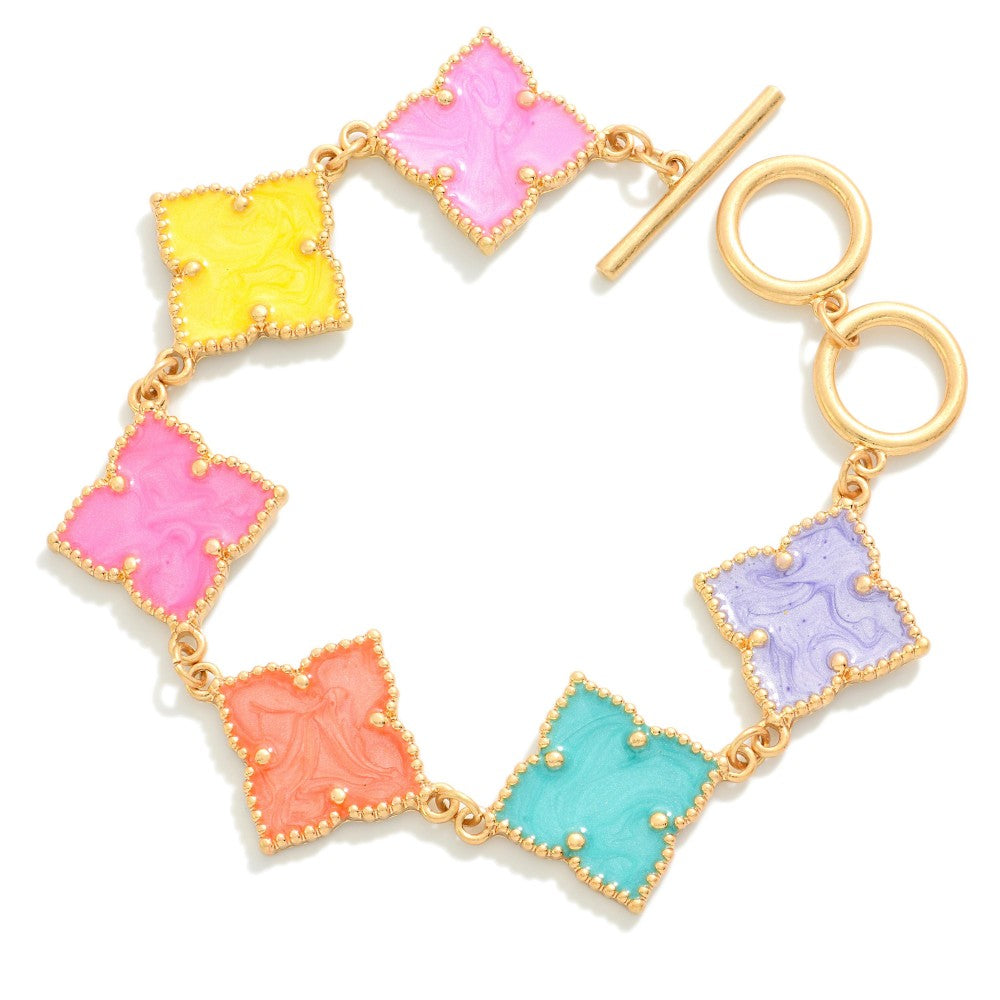 Multi Clever Clover Link Bracelet