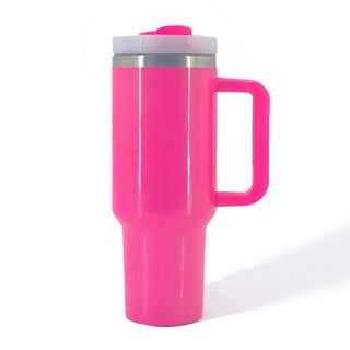 Iridescent Glitter 40oz Double Wall Stainless Steel Vacuum Tumbler With Handle