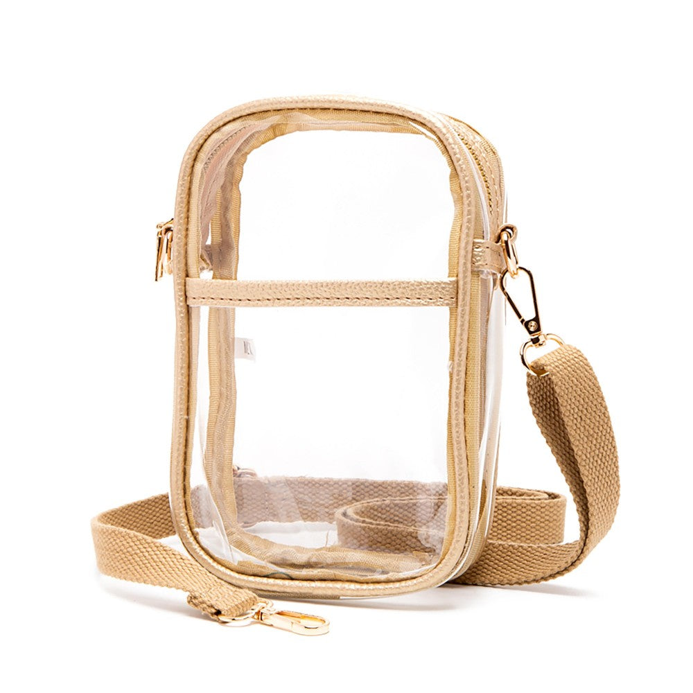 Vertical Clear Cross Body Bag