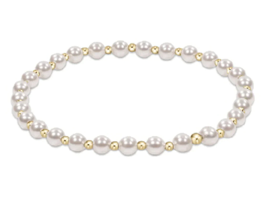 ENewton Extends Grateful Pattern 4mm Pearl Bead Bracelet
