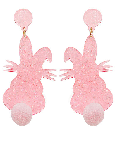 Shake your Pom Pom Bunny Earring