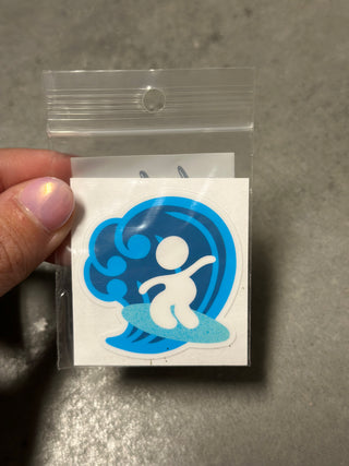 Silhouette Surfing Sticker