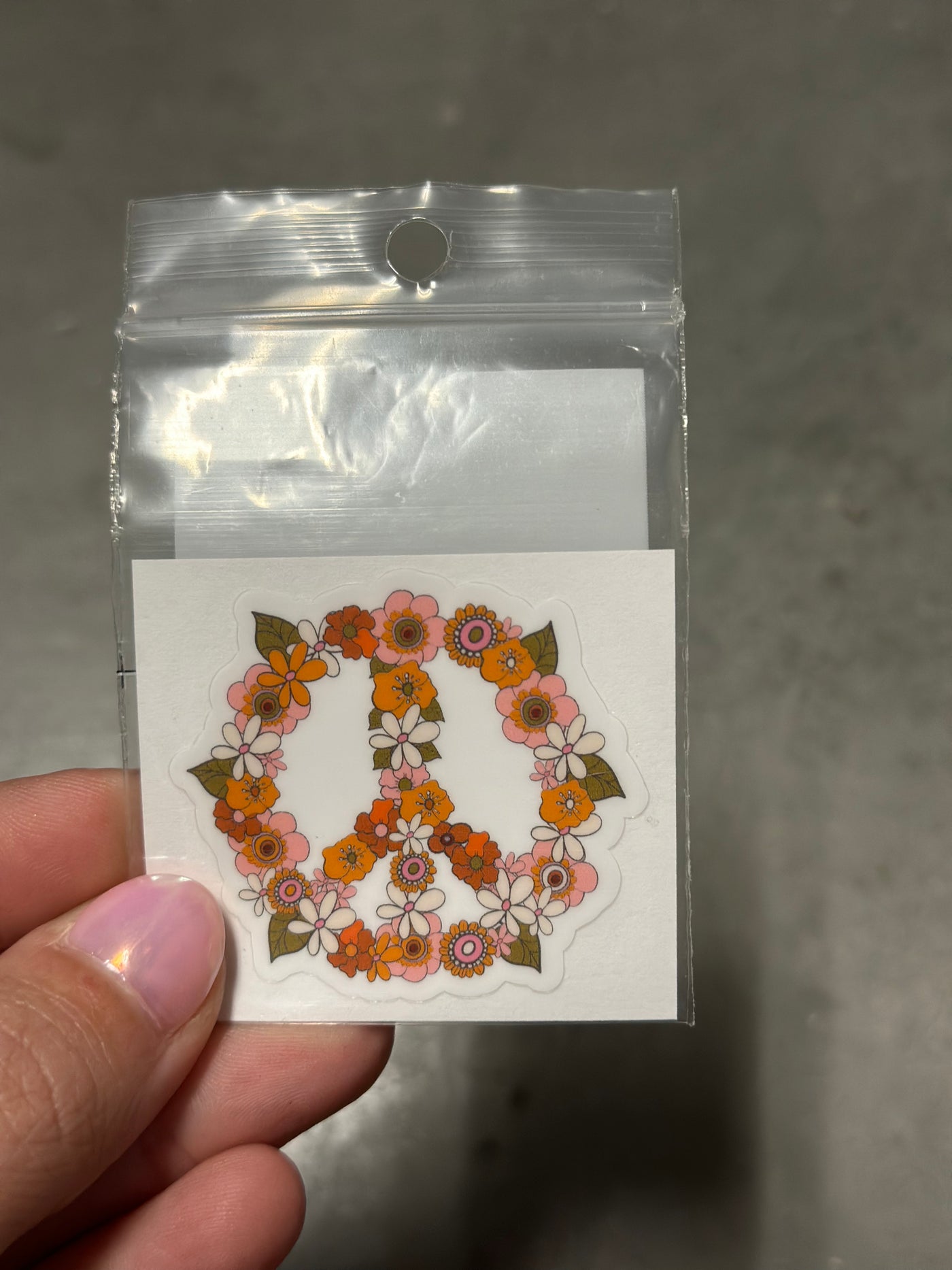 Flower Peace Sign Sticker