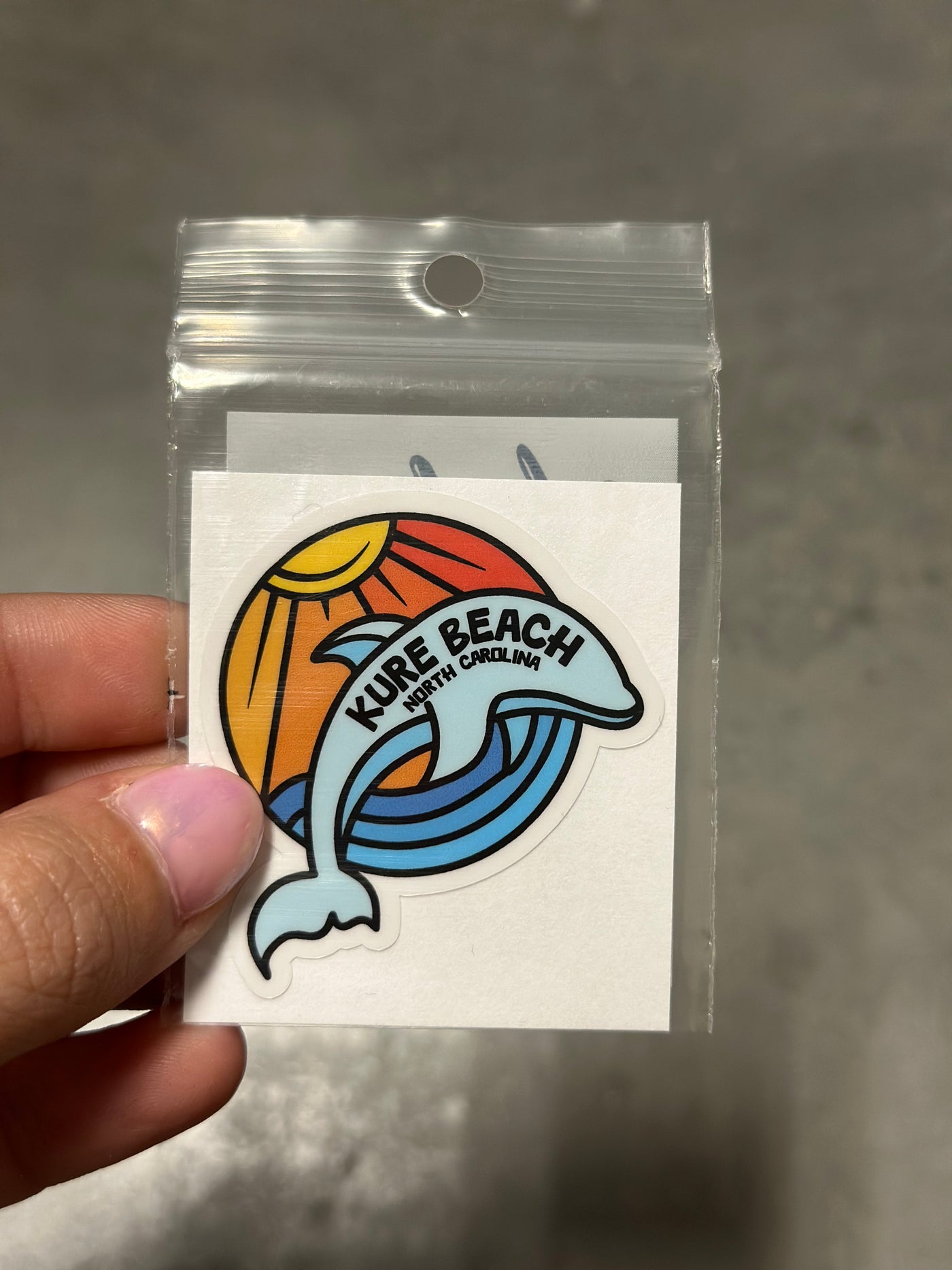 Kure Beach Dolphin Sticker