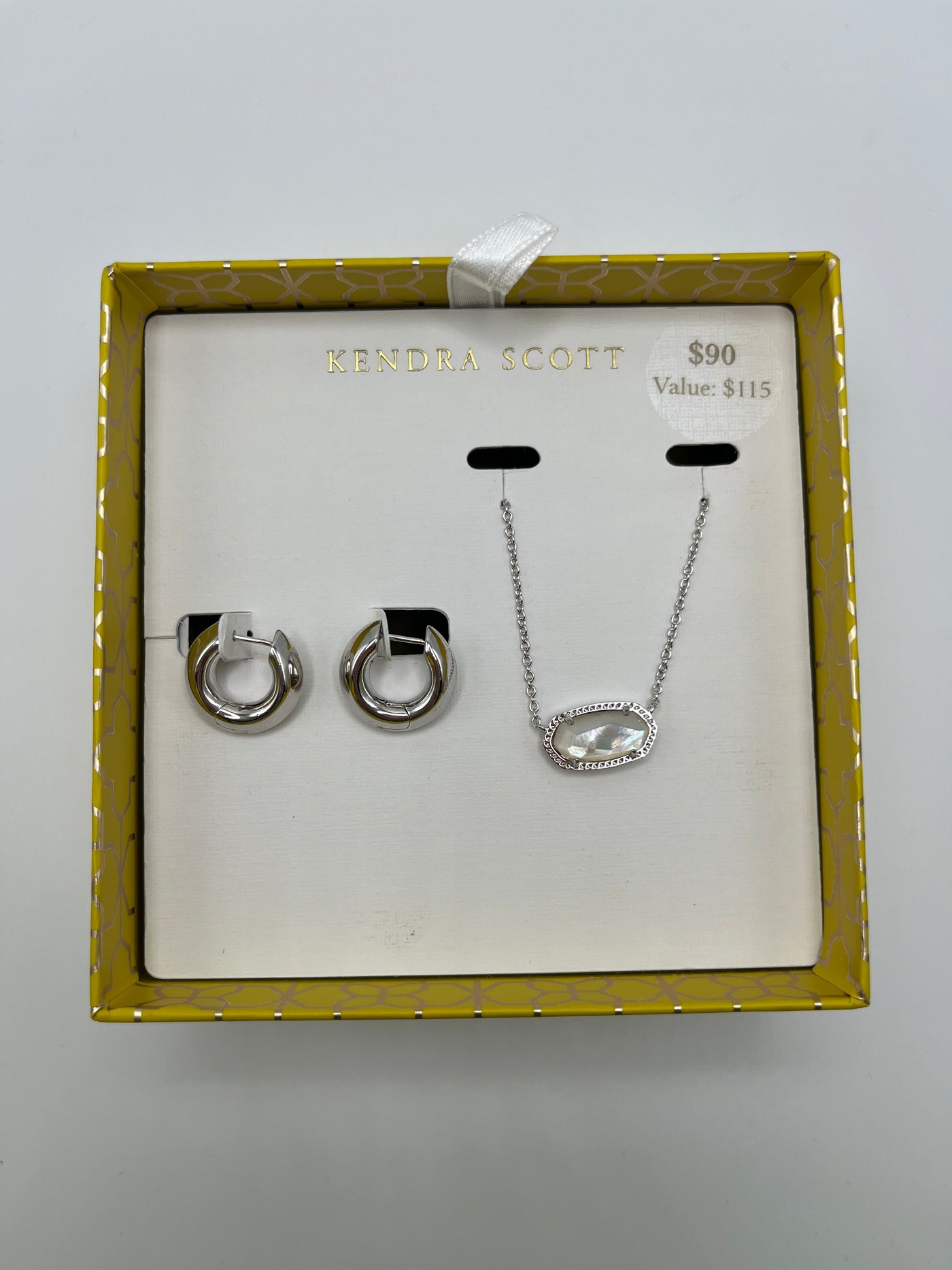 Kendra Scott Boxed Elisa Mikki Silver Gift Set