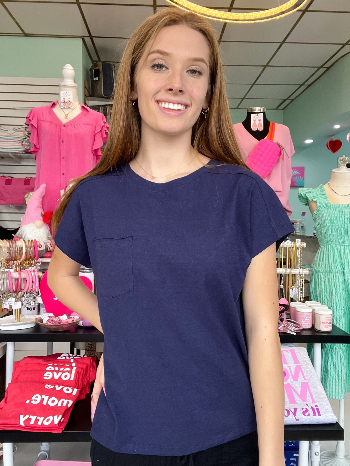 Hatley Slouchy Pocket Tee - Blue