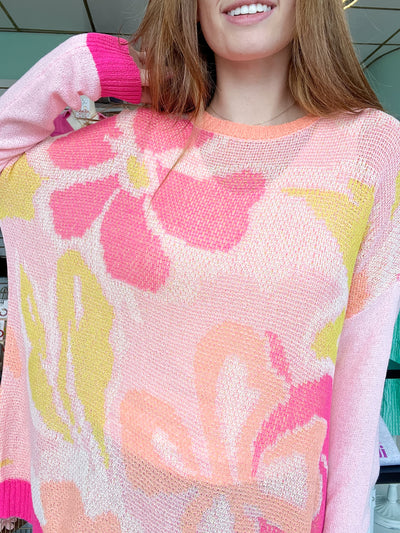 Groovy Flower Sweater
