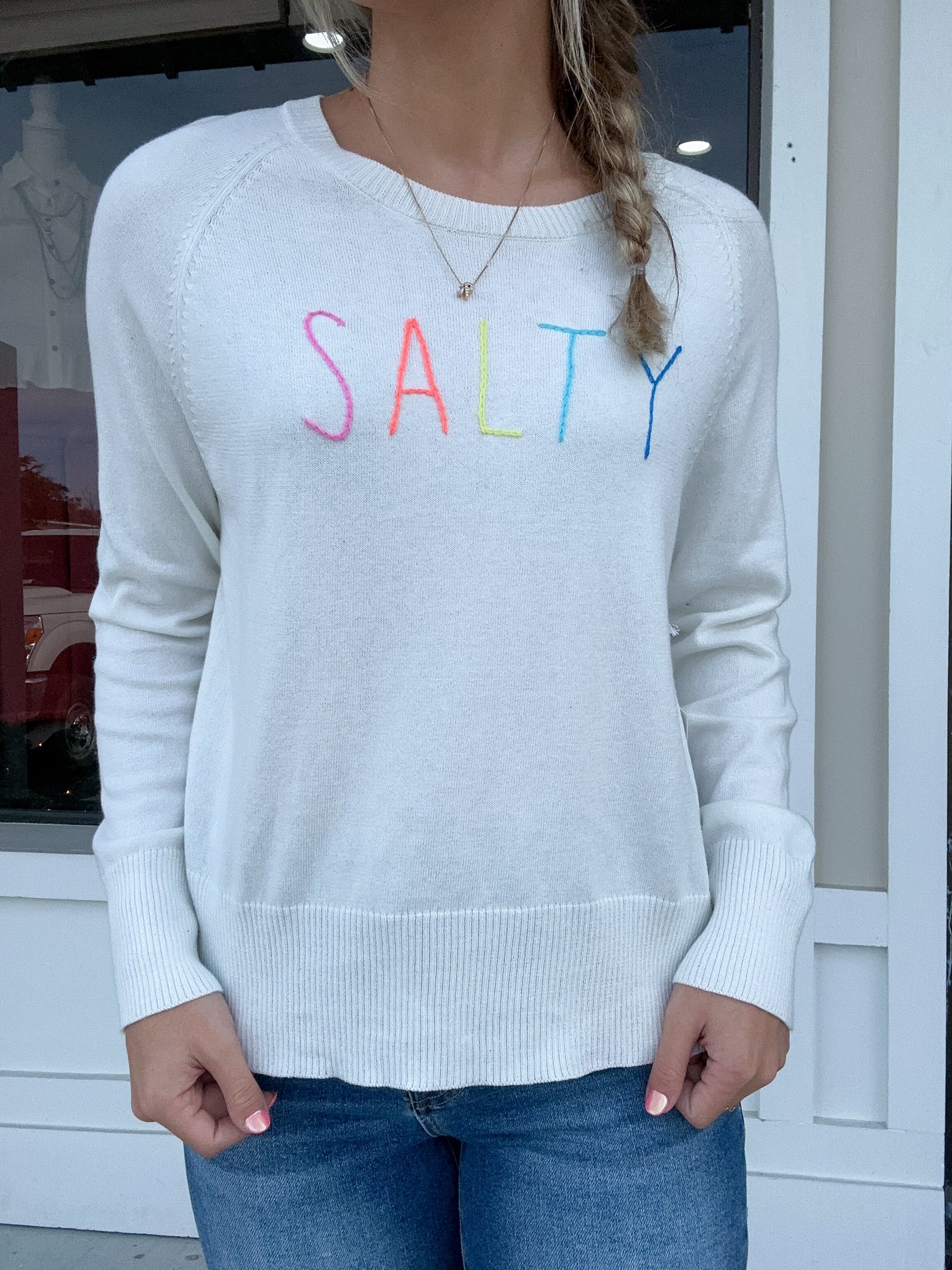 Salty Embroidered Sweater