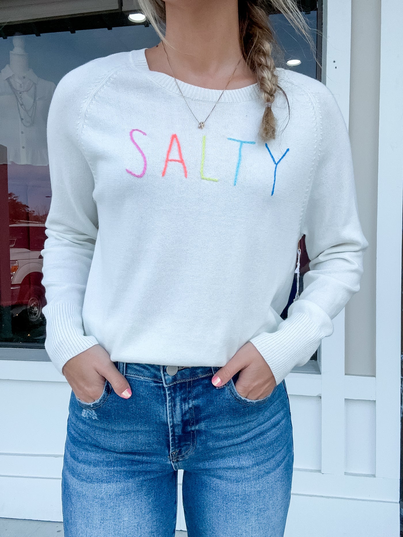 Salty Embroidered Sweater