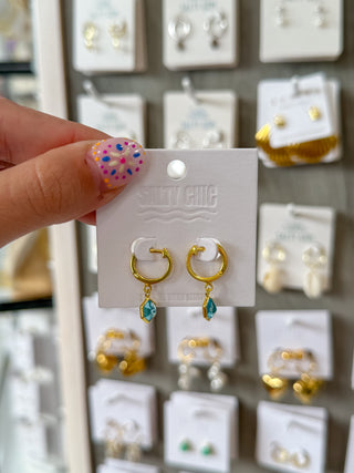 Gem Huggie Earrings