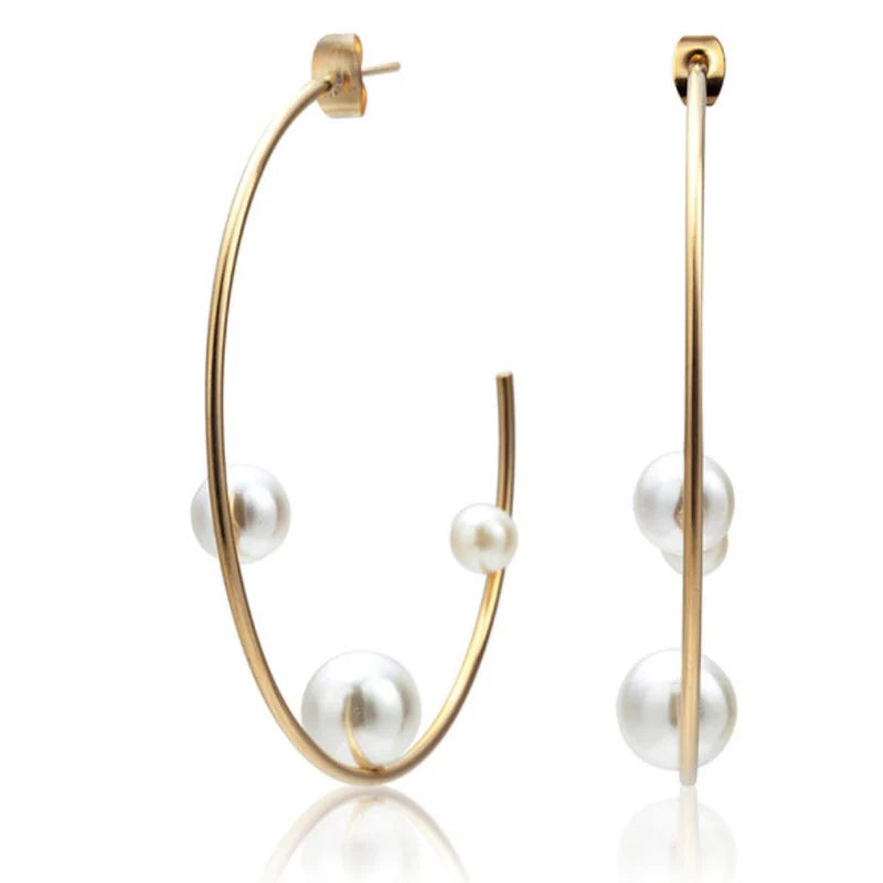 Sahira Allie Pearl Hoops