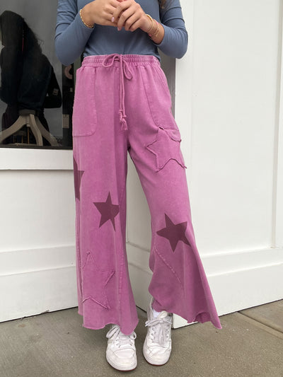 Starry Patch Terry Pants