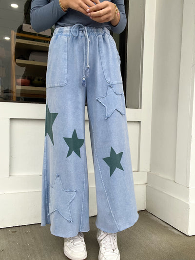 Starry Patch Terry Pants