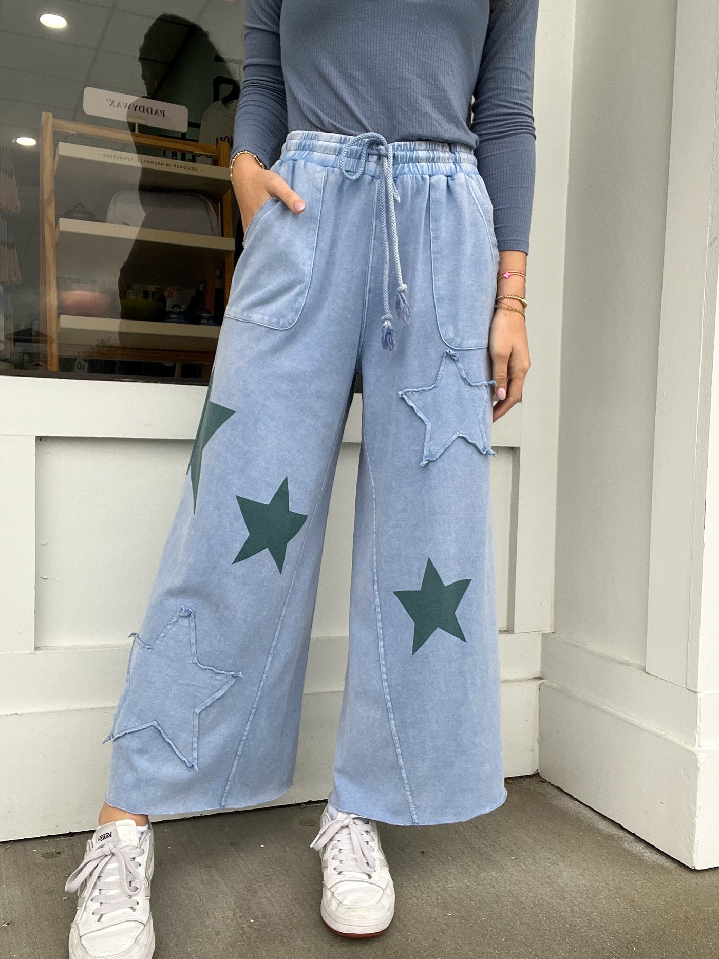 Starry Patch Terry Pants