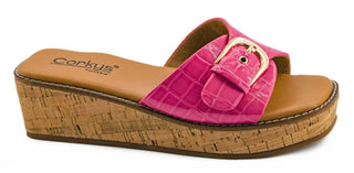 Corkys Reality Wedge - Pink Patent