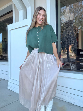 Shimmer Pleated Maxi Sirt