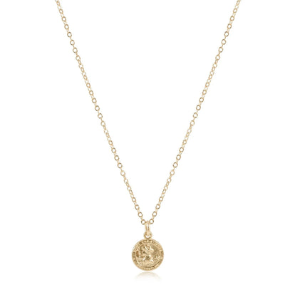 Enewton 16" Protection Gold Disc Necklace