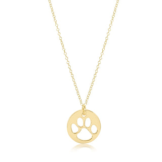 Enewton 16" Paw Print Gold Disc Necklace
