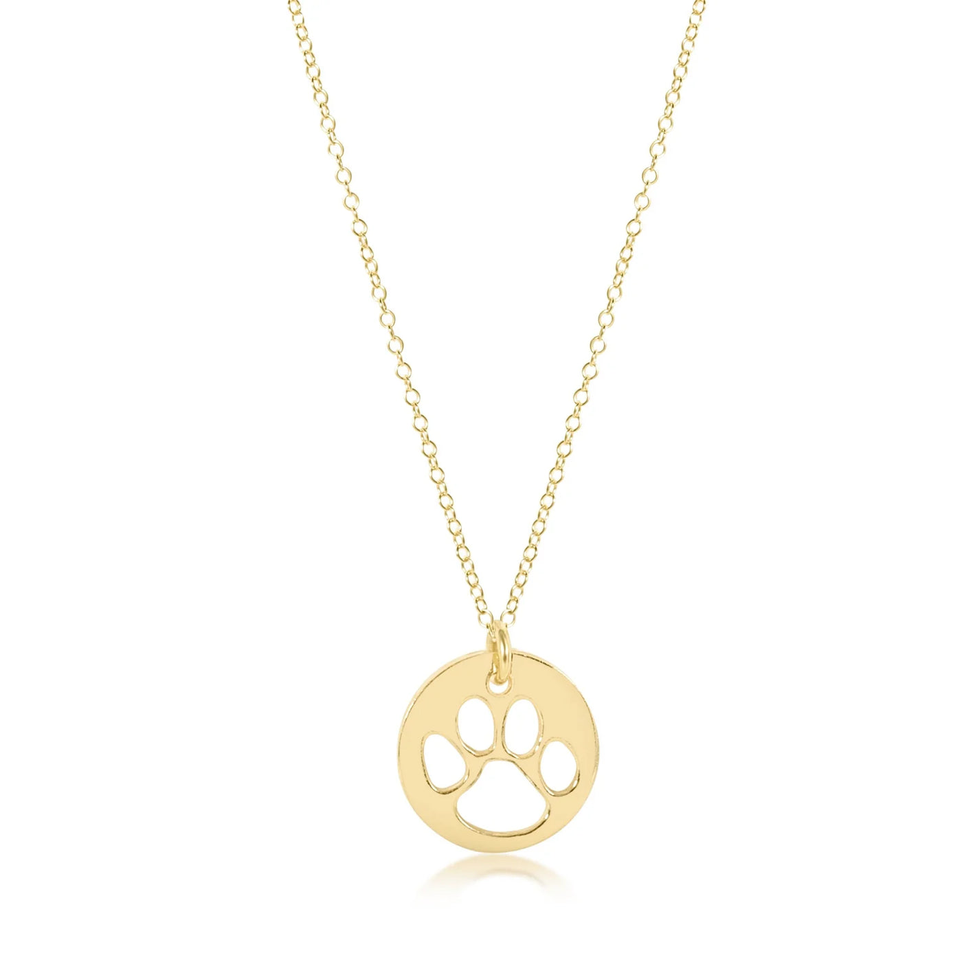Enewton 16" Paw Print Gold Disc Necklace