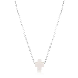 ENewton Signature Cross Color Necklace 16" Silver