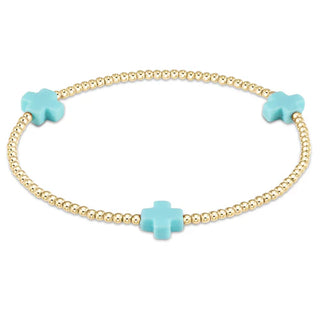 ENewton Signature Cross Pattern 2mm Bead Bracelet