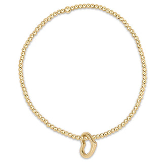 ENewton Love Charm Gold 2.5mm Bracelet
