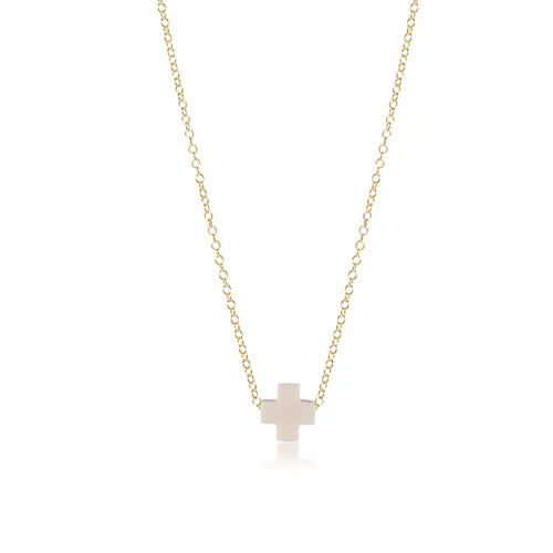 ENewton Signature Cross Color Necklace 16" Gold