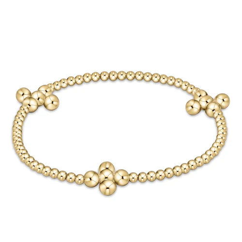 ENewton Extends Signature Cross Gold 2.5mm Bracelet