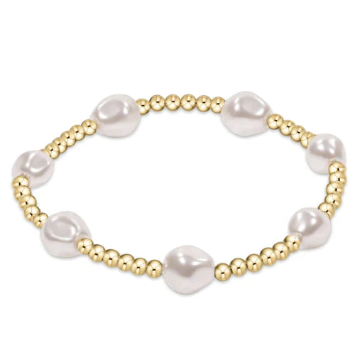 ENewton Extends Admire Gold 3mm Pearl Bead Bracelet