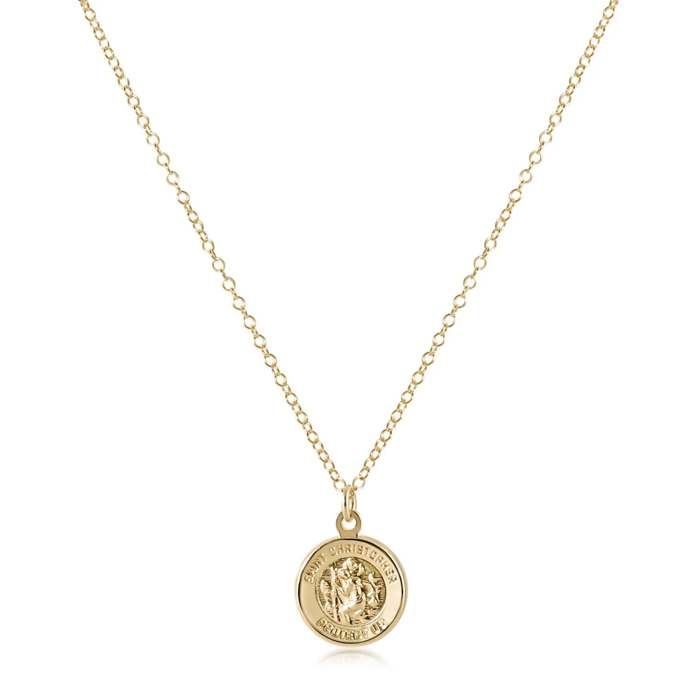 Enewton 16" Protection Gold Disc Necklace