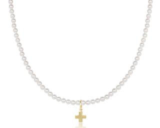 Enewton Signature Cross Pearl Choker