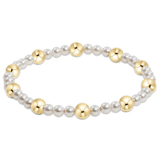 ENewton Sincerity Pattern 6mm Gold Pearl Bracelet