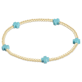 ENewton Signature Small Cross Pattern 2mm Bead Bracelet