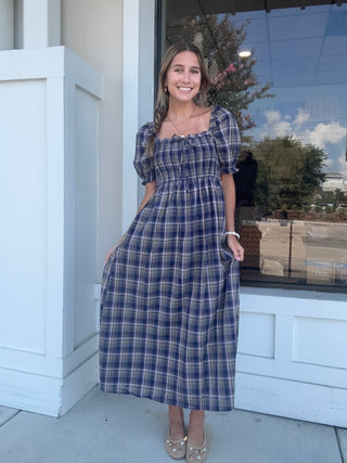 Dainty Maze Smocked Dress
